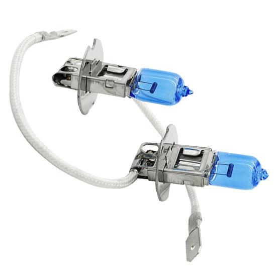 2шт H3 ксенон-галогенные автомобильные супер белые лампочки 100 Вт фары 12 В постоянного тока