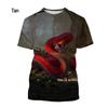 Cobra Series 3D Printed Men's Casual Short Sleeved T-shirt