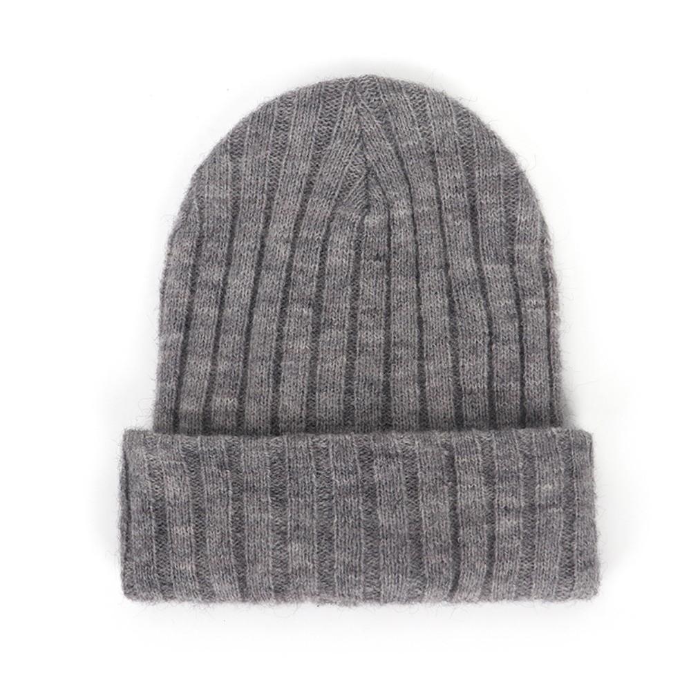 Solid Color Winter Cap Cat Ear Casual Knit Cap Casual Embroidered Bonnet Autumn Winter