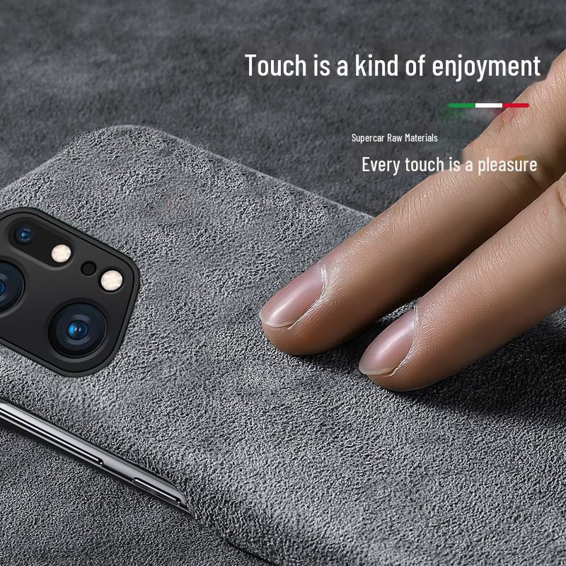 Чехол-книжка из натуральной кожи с полной защитой от падений для OPPO Find X6/X5 Pro, защитный чехол из замши