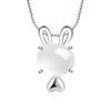 Имитация нефрита Хотан, белый нефрит, милый кролик, ожерелье, женская легкая, роскошная, универсальная, счастливый кролик, кулон, цепочка на ключицу
