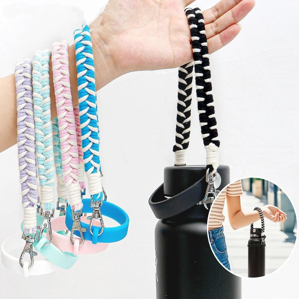 Detachable Water Bottle Lanyard Stretchable Water Bottle Handle Strap Walking