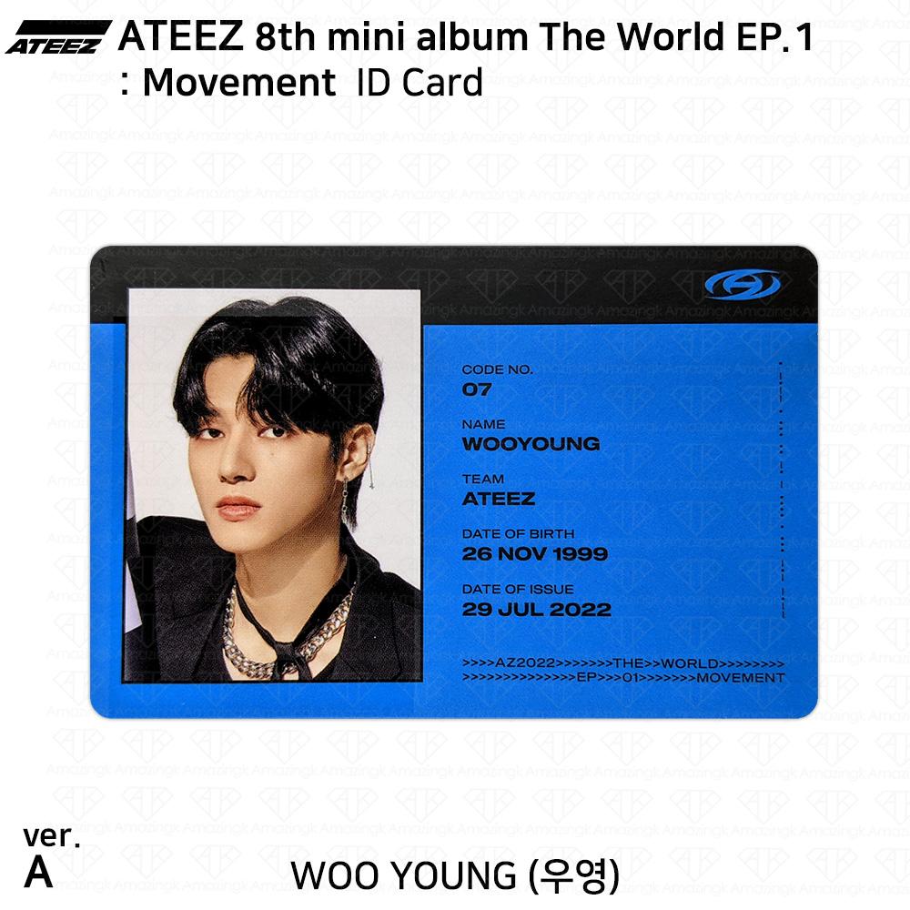 ATEEZ 8-й мини-альбом The World EP.1 : Официальное удостоверение личности движения Фотокарта КПОП
