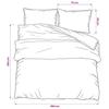 Black Bed Linen Set 200x200 cm Cotton