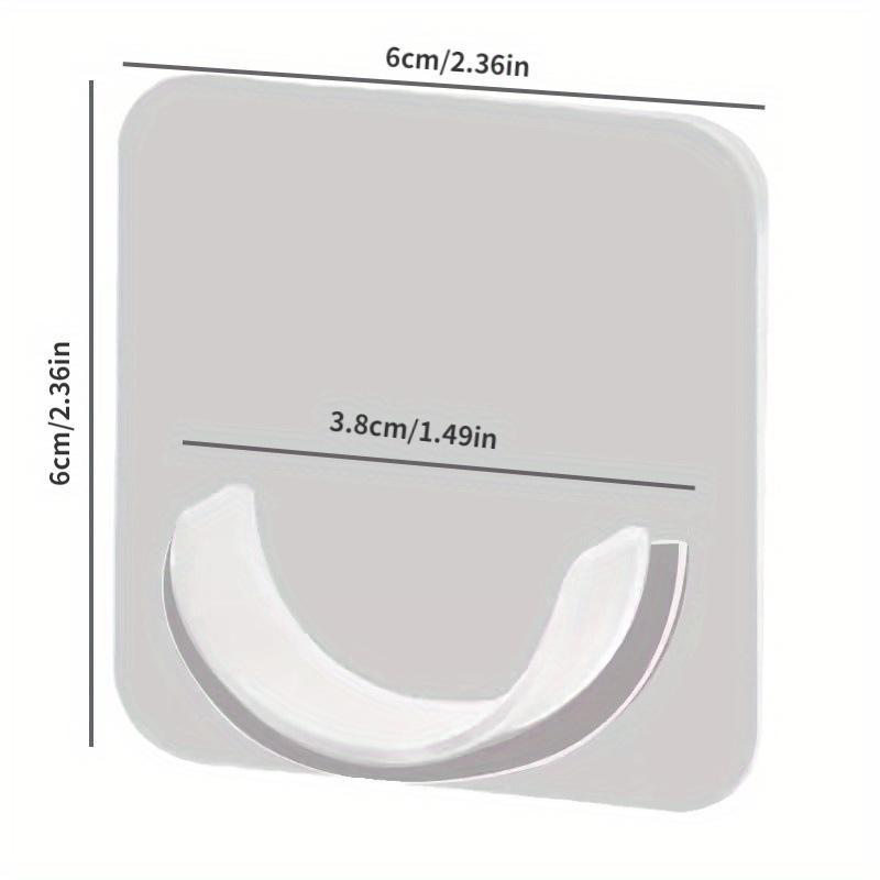 2/4/6 Pcs Non Perforated Curtain Rod Fixing Seat, Strong Adhesive Multifunctional Transparent Hook, Semi-circular Fixing Groove