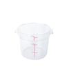 Контейнер для хранения пищевых продуктов 6QT Градуированный Круглый Корпус Без Крышки Пищевые Ингредиенты Поликарбонат Прозрачный PLRFT306PC 5.67л