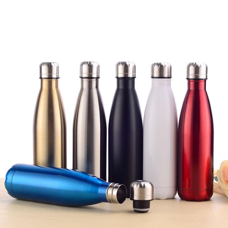 17oz Stainless Steel Insulated Vacuum Flasks Thermoses Cola Shape Sport Water Bottle Gym