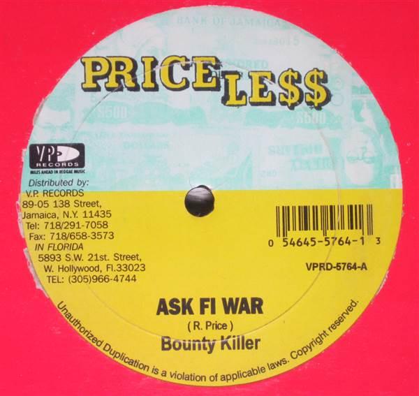 12-дюймовая пластинка BOUNTY KILLER BOOM DANDIMITE Ask Fi War Rain Rain VPRD5764 Цена Меньше . США Регги Ска Даб Б/У