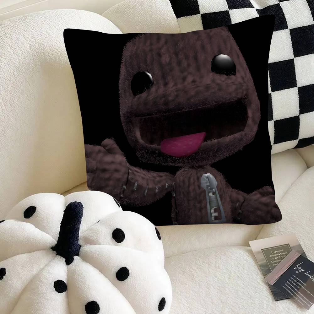 Забавная наволочка LBP Sackboy Модная квадратная наволочка Спальня Диван Комната Декор Ins Отдых