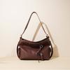High-end Bucket Bag, Laid-back Style, Soft Leather Single-shoulder Underarm Bag, Fashionable and Versatile Crossbody Bag