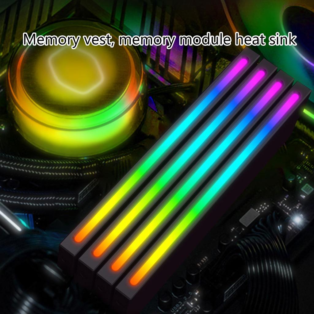 ARGB Memory Heatsink Cooler ARGB RAM Heatsink Heat Spreader for Enhanced Performances and Aesthetic Computer Upgrades
