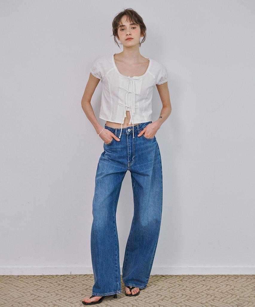 MARROT Lace Puff Blouse_White