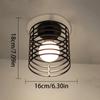For Home Corridor Geometric Iron Ceiling Lamp Cover Black Ceiling Light Lampshade Cozy Decor