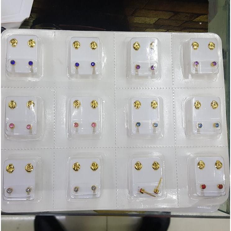 Хорошие модные ювелирные серьги для женщин для пирсинга, разноцветные циркониевые кристаллы, пирсинг, серьги-гвоздики, 12 пар/комплект, стильные, простые