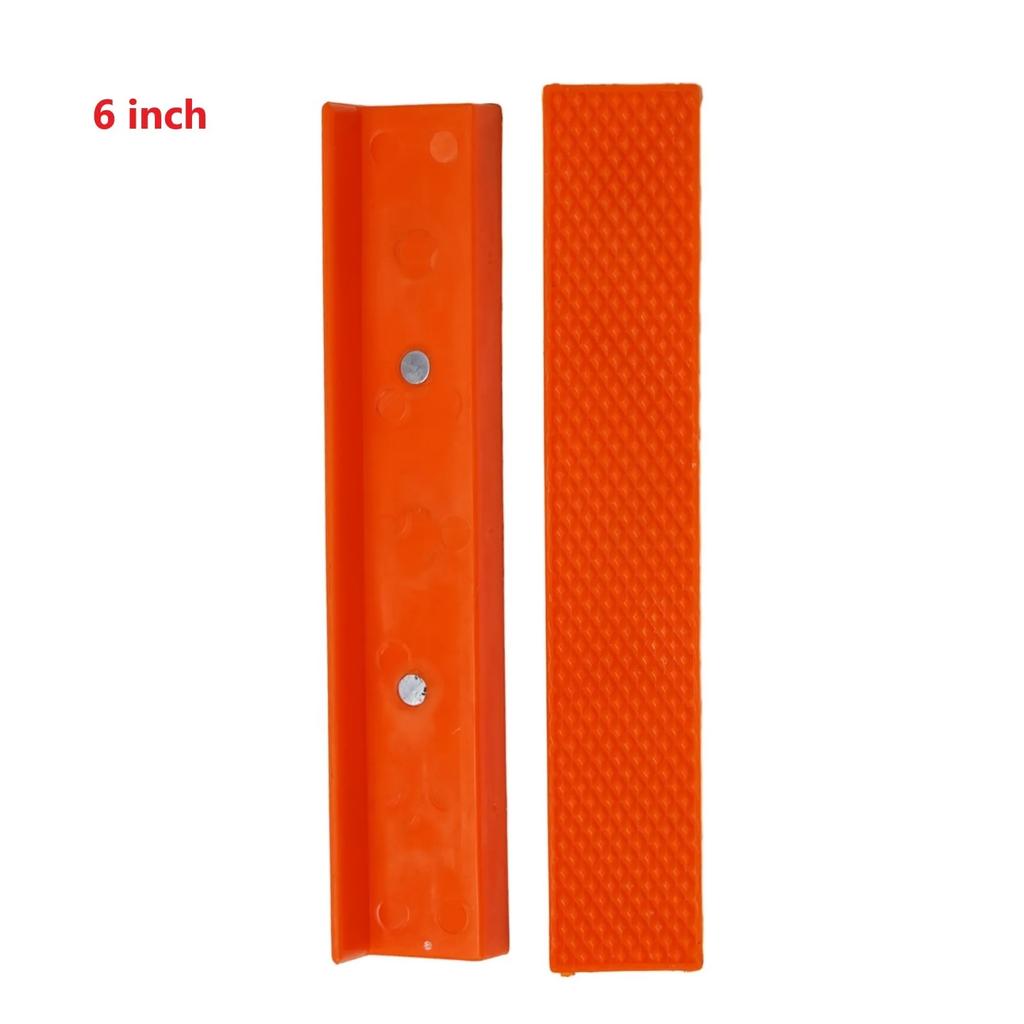 2Pcs 4/5/6 Inch Magnetic Soft Pad Jaw Plain Grooves Soft Nylon Bench Jaw Fixing Protection Pads For Metal Bench Machine Tools