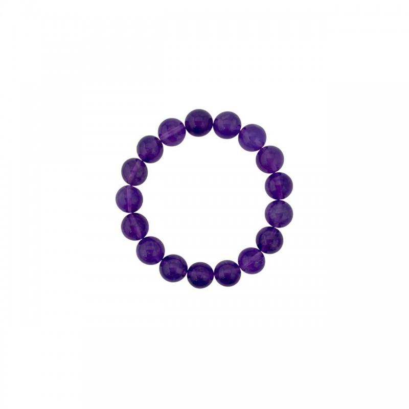New Chinese Style Natural Citrine Beaded Bracelet Stackable Amethyst Hand Jewelry