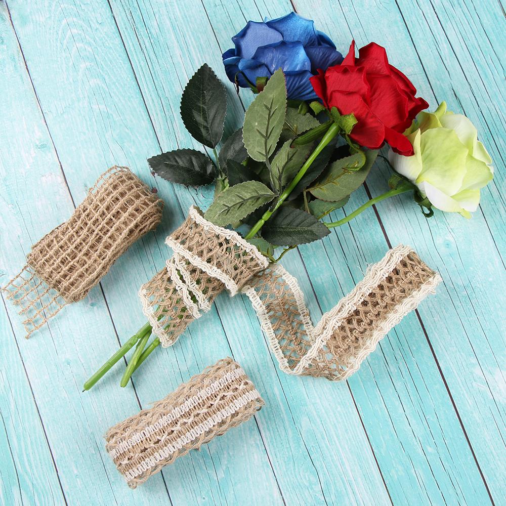 DIY Craft Rustic Wrap Wedding Decoration Hemp Rope String Hessian Jute Natural Burlap Gift Packing