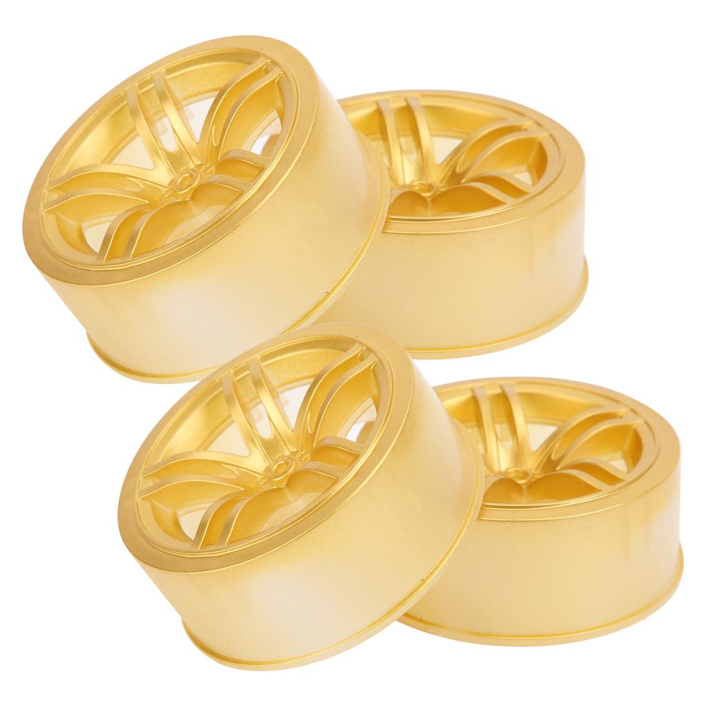 1/10 Racing RC Car Wheel Plastic Wheel Hub RC Car Spare Accessory On Road Racing Car(Gold )