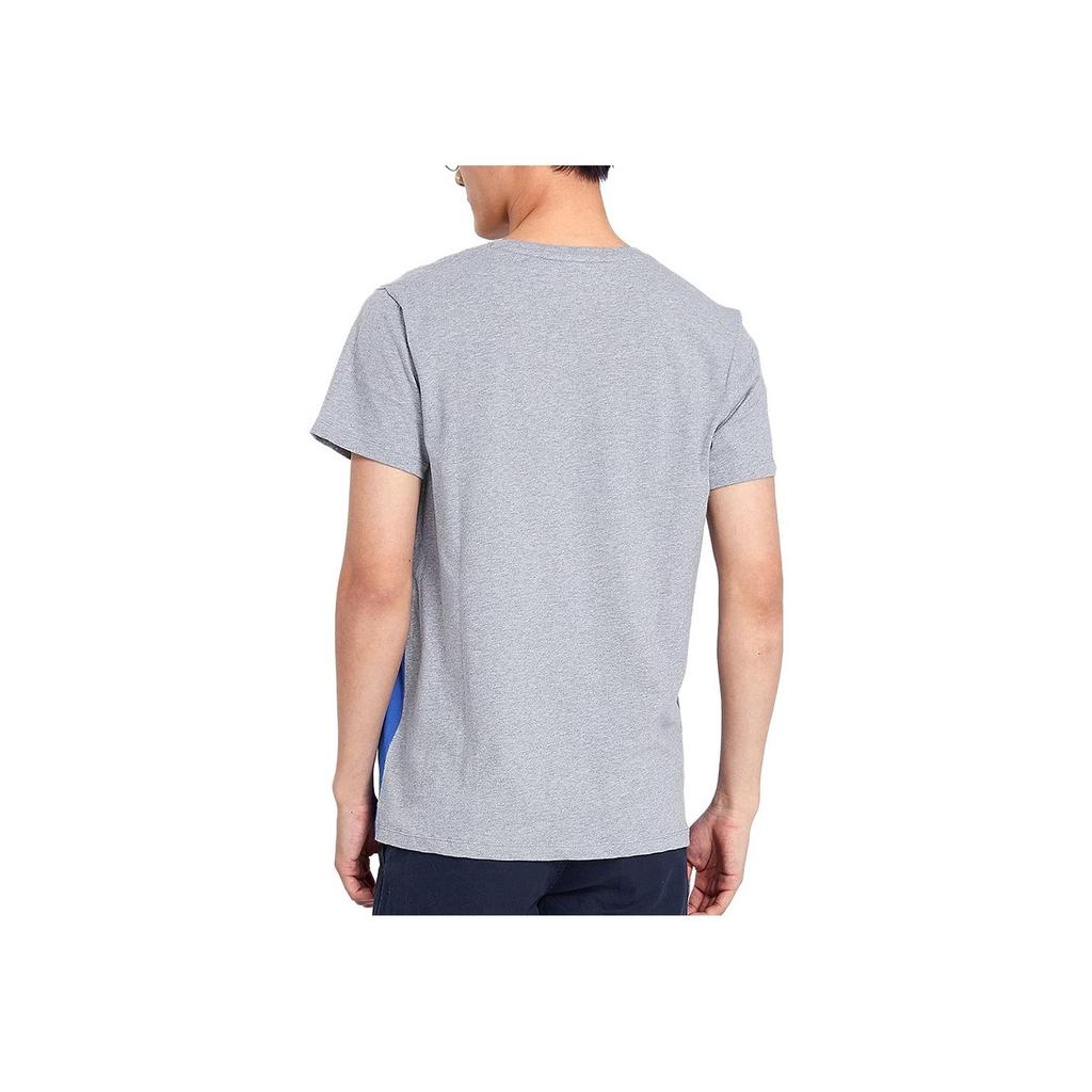 Timberland Outdoor Color Block Letter Print Crew Neck Short Sleeve T-Shirt Men Tops Gray A1OA4-052