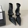 Fashion Fashion Pointed Toe Footwear Heels Sandals Ankle Boots Shoes For Women Modern Party Ladies Stretch Booties Shoes Female Pumps