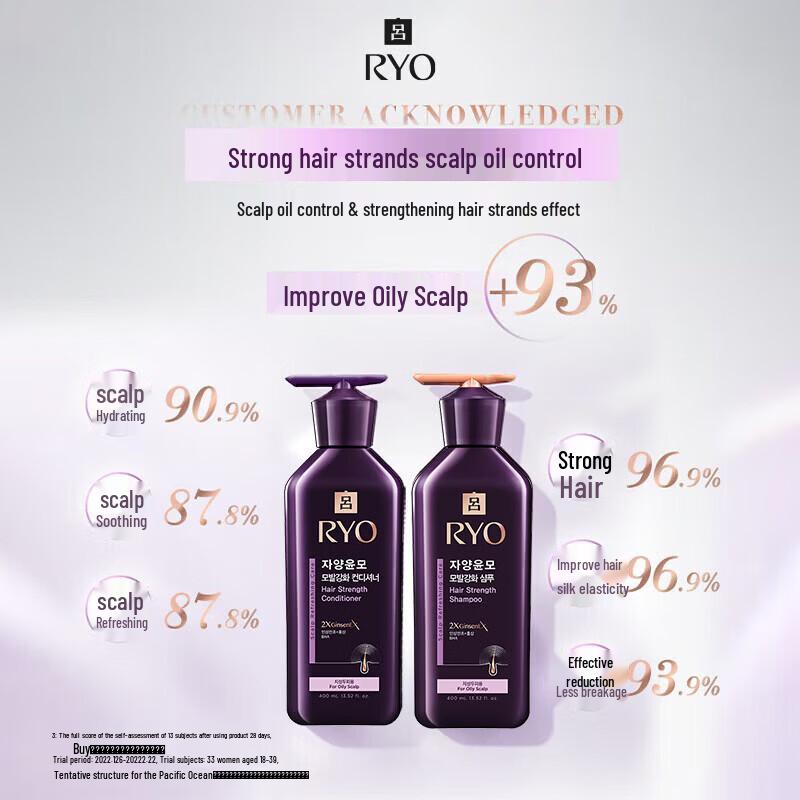 Ryo Purple Line Fortifying & Oil Control Shampoo & Conditioner Set