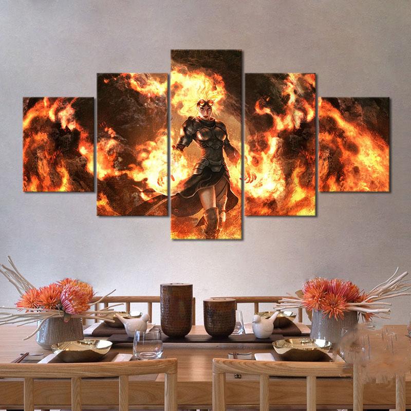 Сбор доспехов, очки, женская игра, без рамки, 5 шт., настенное искусство, холст, плакат, картина, домашний декор, украшение для гостиной