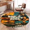 Fast & Furious Pattern Round Rug, Indoor/Outdoor Mat, for Picnic, Gameroom, Bedroom, Office, Living Room, Home Decor Carpet, Birthday Gift