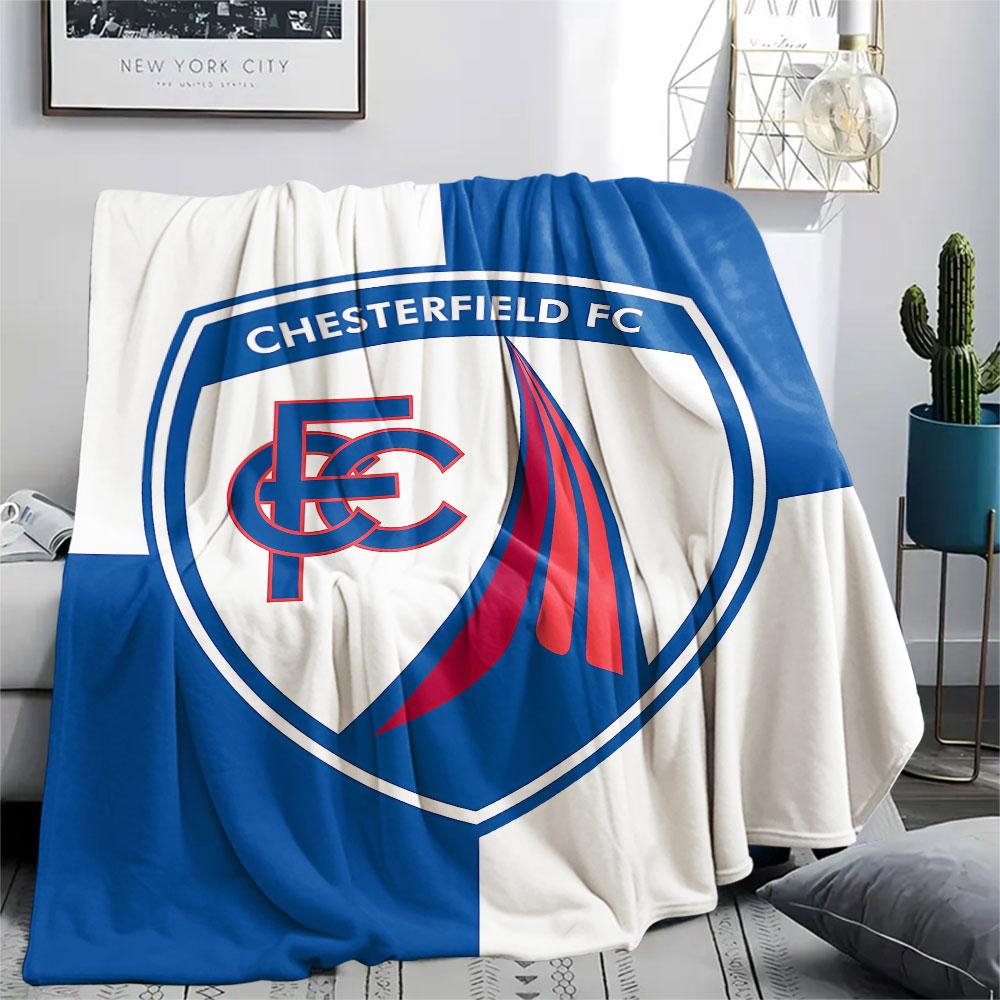 1PC Chesterfield F.C Patterned Flannel Blanket Suitable For All Seasons for Home Decor Warmth and Comfort Gifts Holiday Present