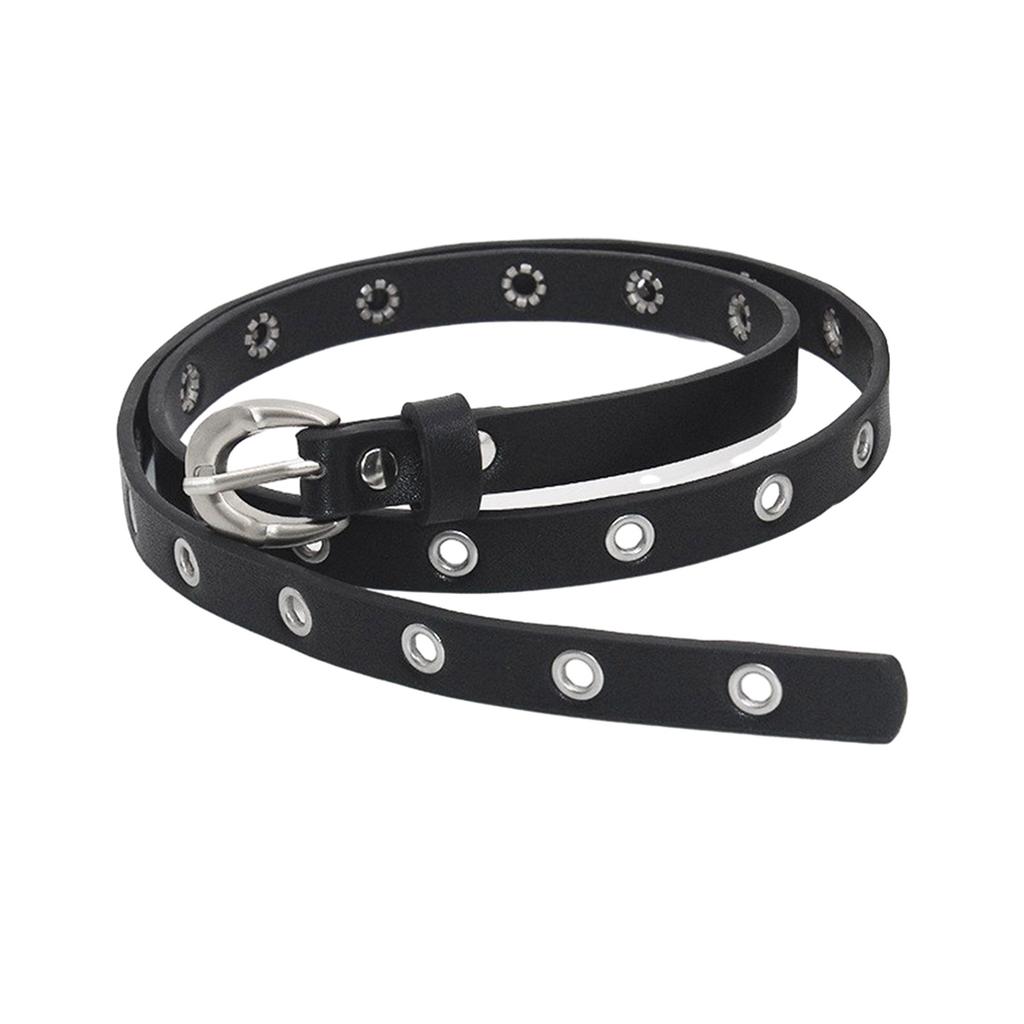 PU Leather Waist Belt with Pin Buckle Harajuku Star Rivet Waist Belt Woman Girls Jeans Dresses Skirt Coat Waistband