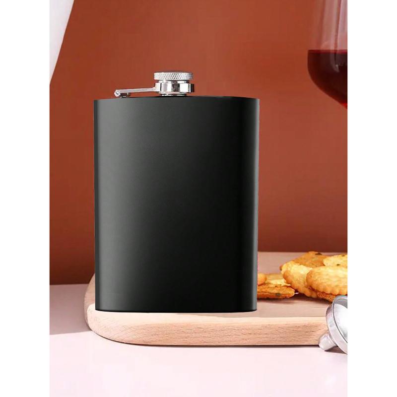 1 шт. фляга из нержавеющей стали 6 унций/8 унций, квадратная фляга - идеальный подарок для семьи, друзей и на Рождество - прочная и легко моется