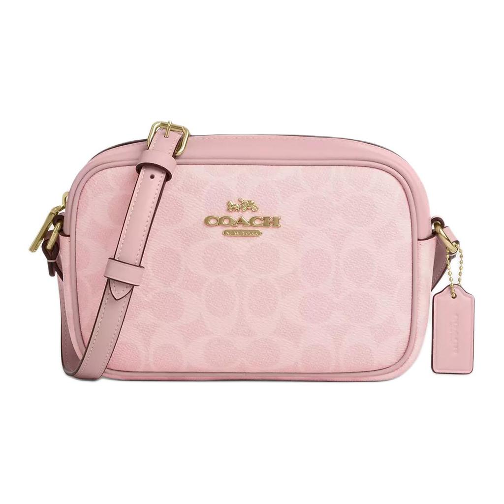 COACH Jamie Leather Camera Bag, Shoulder Bag Small Womens Pink