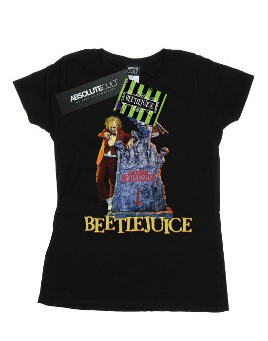 Beetlejuice Womens/Ladies Here Lies Cotton T-Shirt