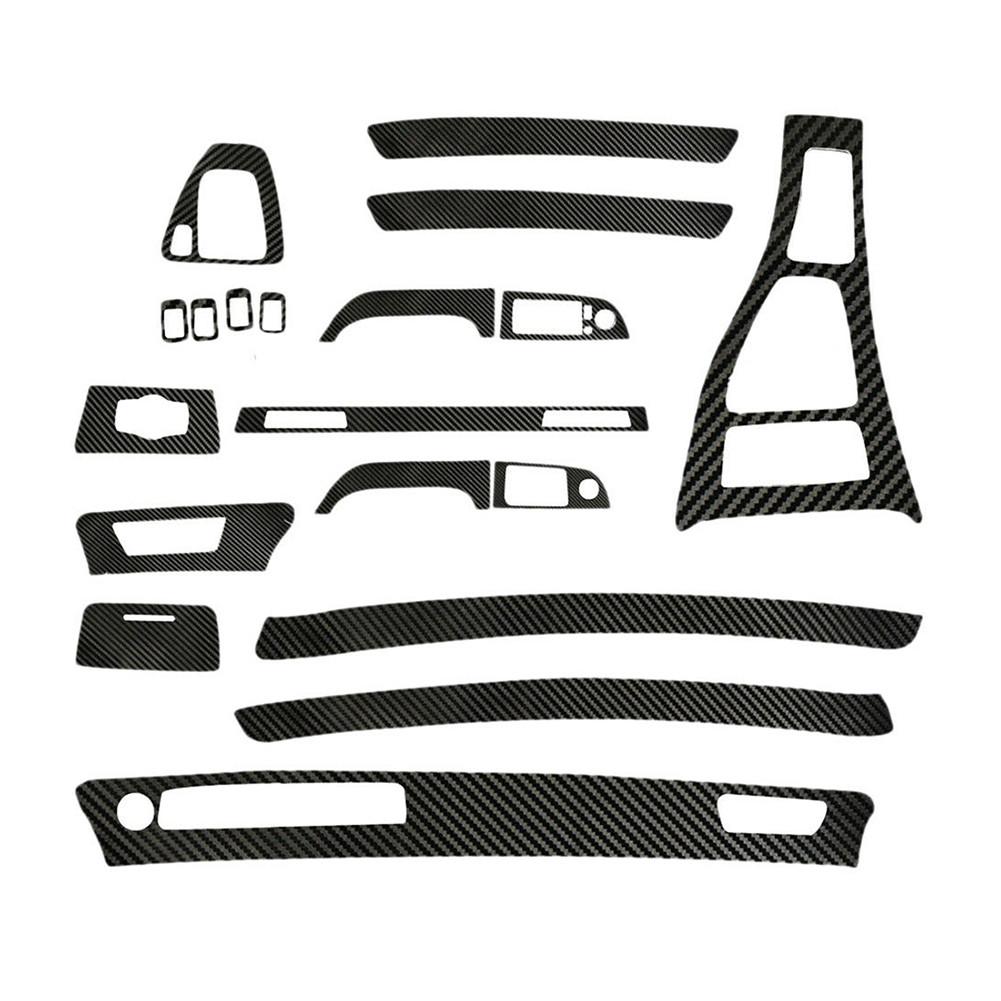 High Quality Useful Interior Sticker 3D Accessory Black Car Carbon Fiber Replacement Replaces Trim Vinyl Decal