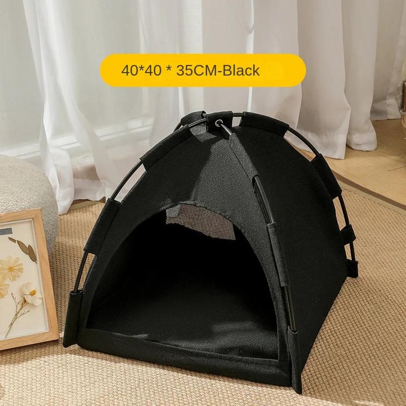 Pet Nest Tent Breathable Foldable Cat Outdoor Tent Solid Color Cat Nest Comfortable Portable Semi-enclosed All-season Cat House