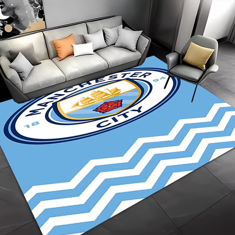 1pc Manchester City Football Club Entrance Mat, Non-Slip Mat Area Rug,Room Decor, Outdoor Decor, Kitchen Rug,Doormat - Machine Washable, Easy to Clean
