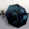 Corpse Bride Inspired Automatic Folding Umbrella:8 Bone Iron Frame,Portable Design for Outdoor Use Perfect Gift for Fans and Travelers!0