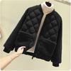 Cotton-padded Jacket Women's Plus Size Short Winter Cotton-padded Jacket Imitation Wool Cotton Stitching Small Padded Jacket