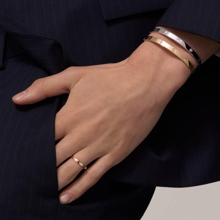 Cartier DAmour Деликатное многослойное кольцо из 18-каратного золота Унисекс кольца Розовое золото B4093700