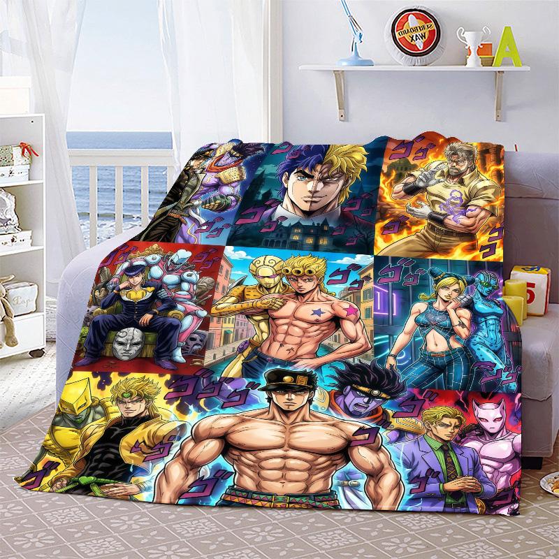 Плед JoJo's Bizarre Adventure Фланелевый Мягкий Уютный Теплый Плед для Дивана Кровати Легкий Домашний Декор -QJY