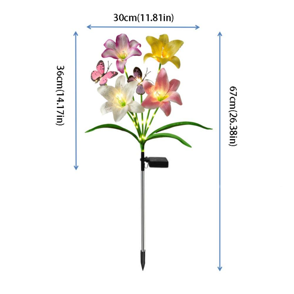 Waterproof LED Landscape Lamp Butterfly Design Solar Lights Solar Flower Lights Outdoor