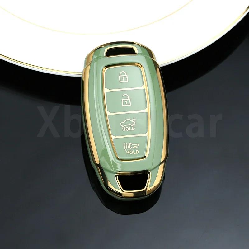 Auto Key Fob Shell For Hyundai I30 Ix35 KONA Encino Solaris Azera Grandeur Ig Accent Santa Fe Palisade TPU Car Key Case Cover