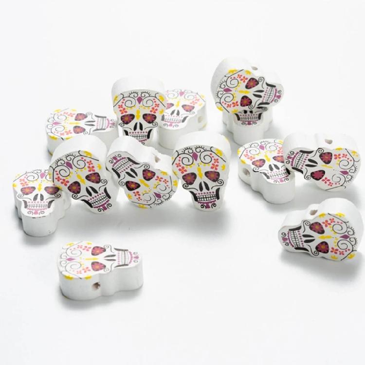 10 Pieces Wooden Bead for Crafts Handmade Round Beads for Jewelry Making