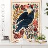 Ворон Скандинавский Народный Гобелен Средневековые Животные Птицы Таро Гобелены Декор Комнаты Эстетика Пейзажное Искусство Постеры Фоновые Ткани