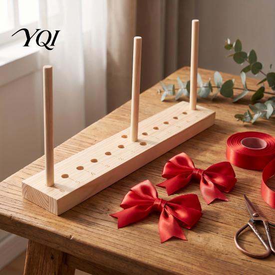 Gift Packaging Supplies Bow Maker for Ribbon, Wooden Wreath Tool, Multipurpose Bowknot Craft Workshop Equipment Packing Party Decorations Hair