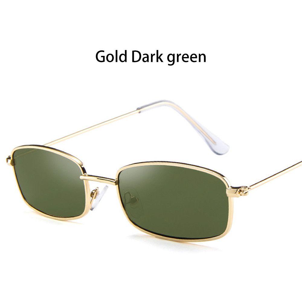 Fashion UV400 Steampunk Small Retro Shades Sun Glasses Metal Frame Rectangle Sunglasses