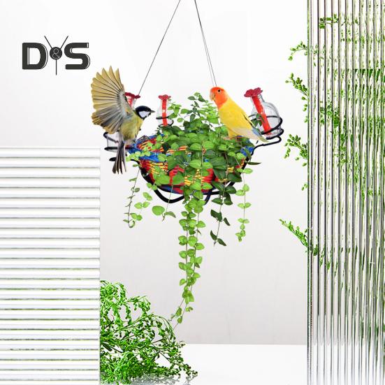 Кормушка для колибри Креативный дизайн из ротанга Большая вместимость Легко наполнять Простая установка Подвесная кормушка для колибри с водой