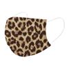 Трехслойная одноразовая пыленепроницаемая защитная маска с леопардовым принтом для взрослых