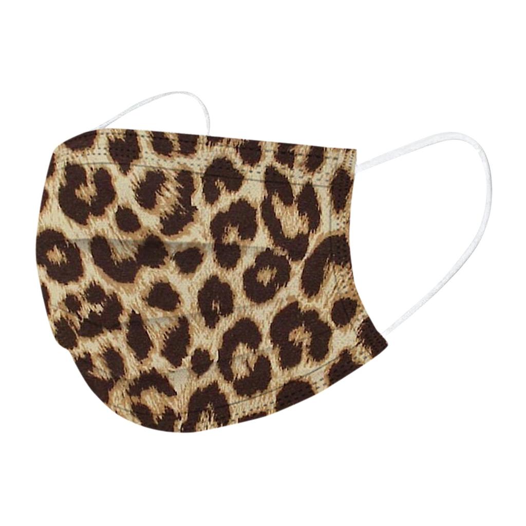 Трехслойная одноразовая пыленепроницаемая защитная маска с леопардовым принтом для взрослых