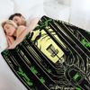 Disc Golf Forest Course Wilderness Golfer Sunset Throw Blanket Flannel Fabric Bed Fashionable Comforter Kid'S Blankets
