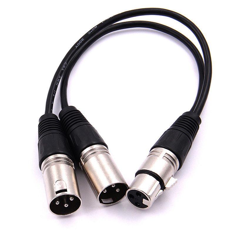3-контактный XLR Male To Dual XLR Female Y Splitter Аудио Адаптер Кабель Для Микрофона